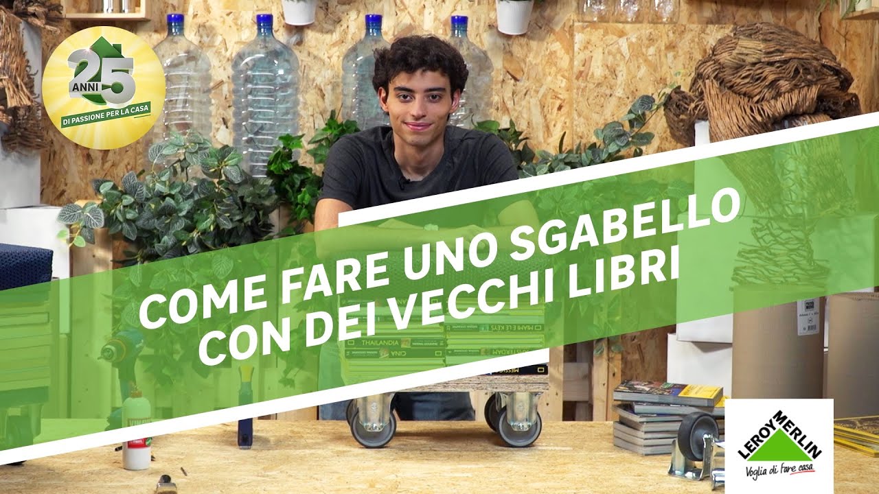 Uno sgabello con dei vecchi libri | Riciclo creativo Leroy Merlin