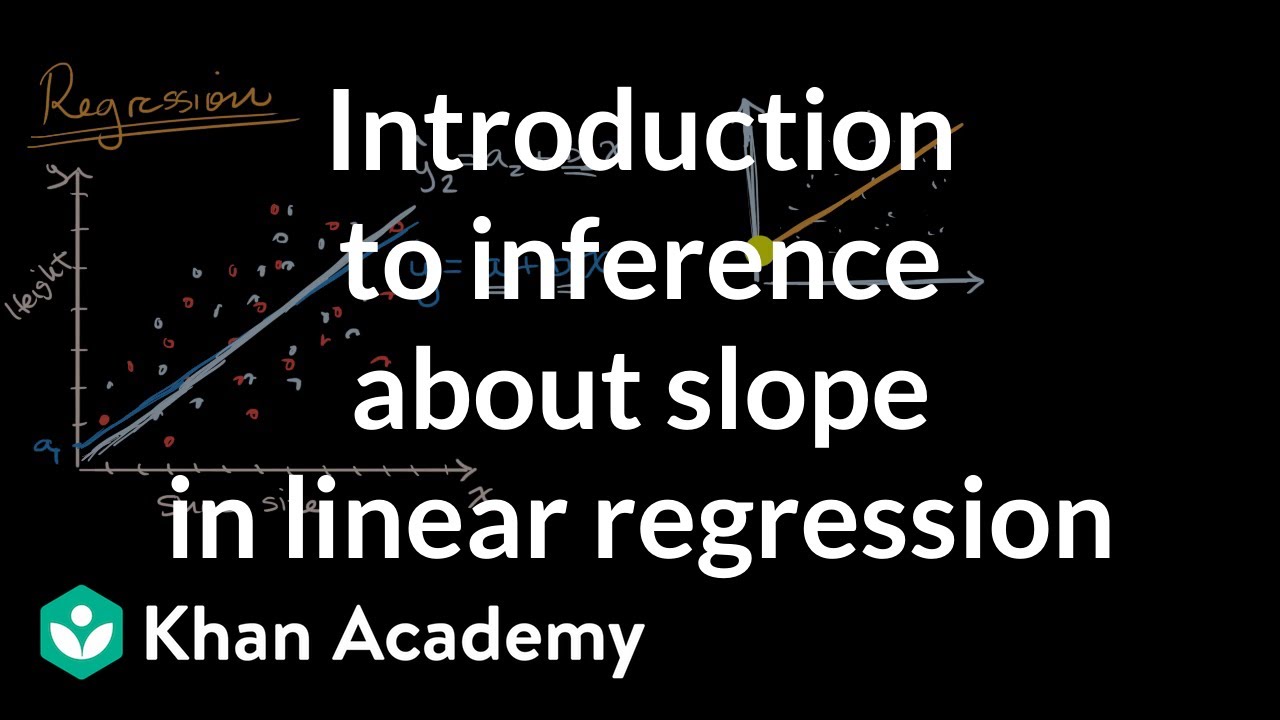 Introduction to inference about slope in linear regression | AP Statistics | Khan Academy