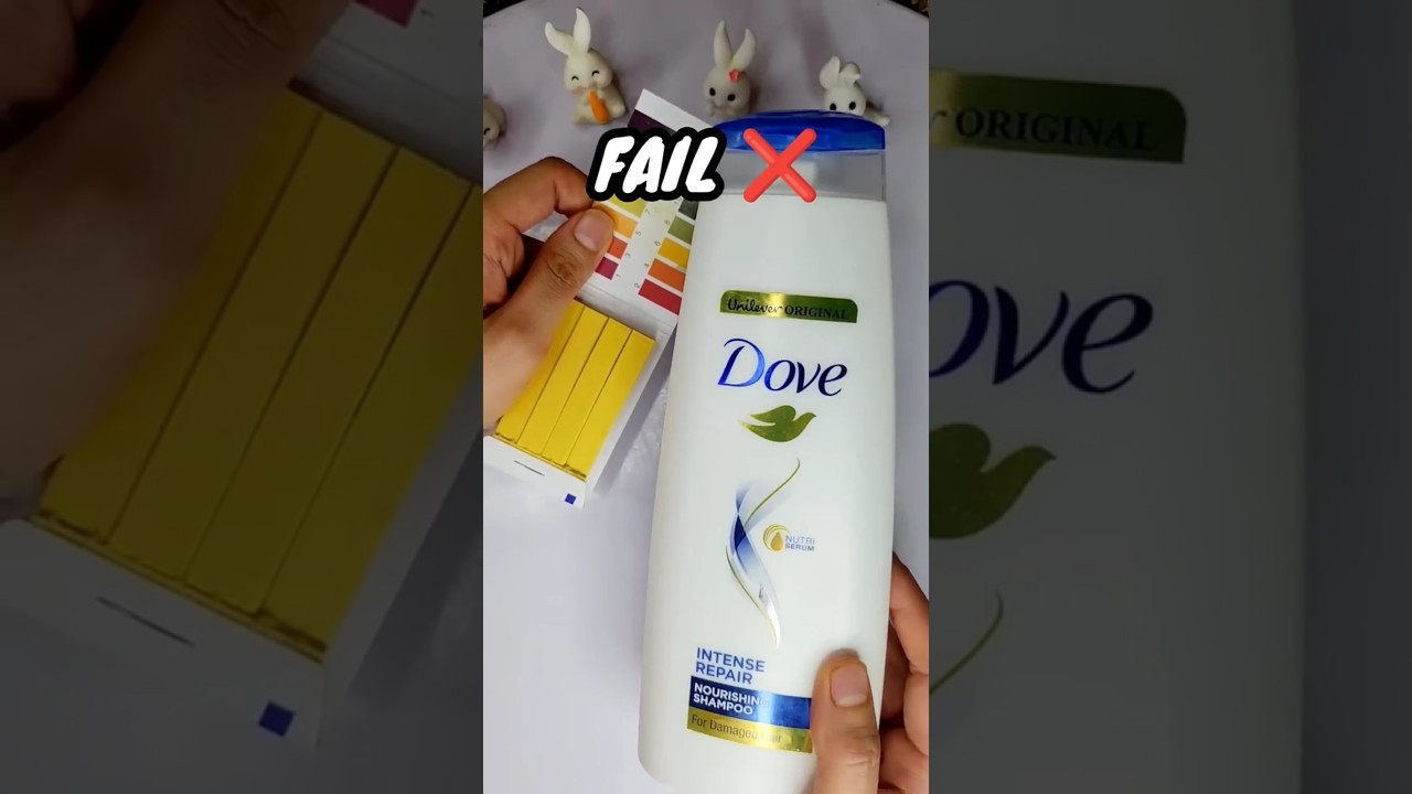 Dove Intense Care Shampoo pH Test #shorts #haircare #hair #hairgrowth #shortsfeed