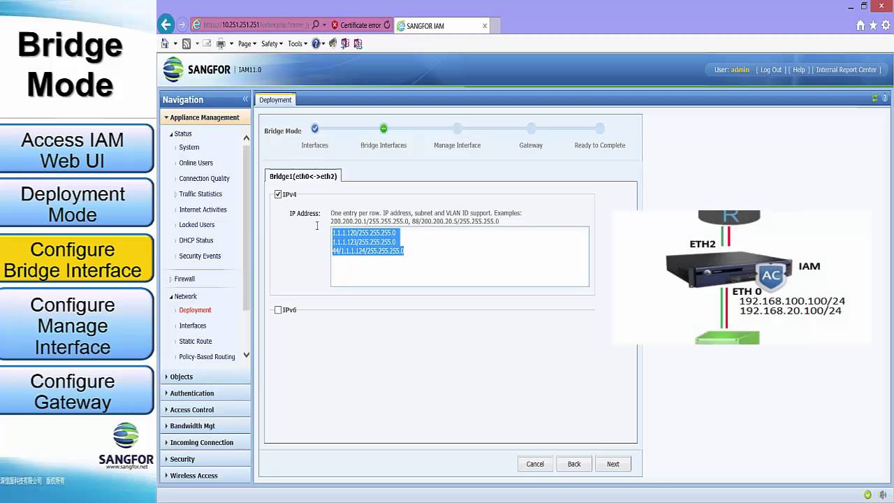 IAM Bridge mode configuration