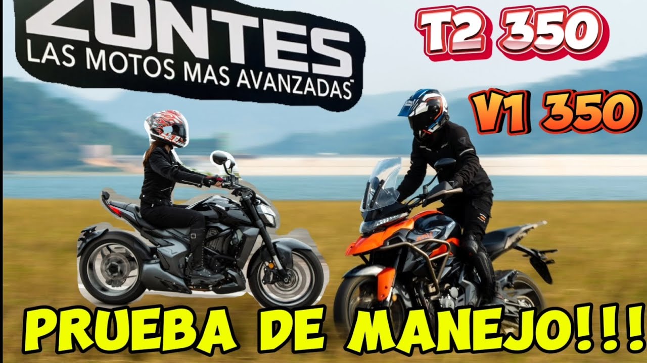 PRUEBA DE MANEJO ZONTES T2 350 Y V1 350 mi carnal @eljuniorleroy en la casa Motos con tecnología 🤯