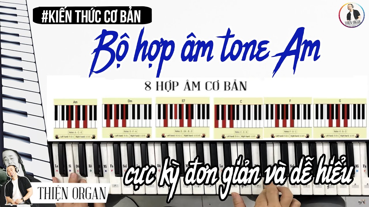 BỘ HỢP &Acirc;M TONE Am (La thứ) Gồm 8 Hợp &acirc;m cơ bản - THIỆN ORGAN