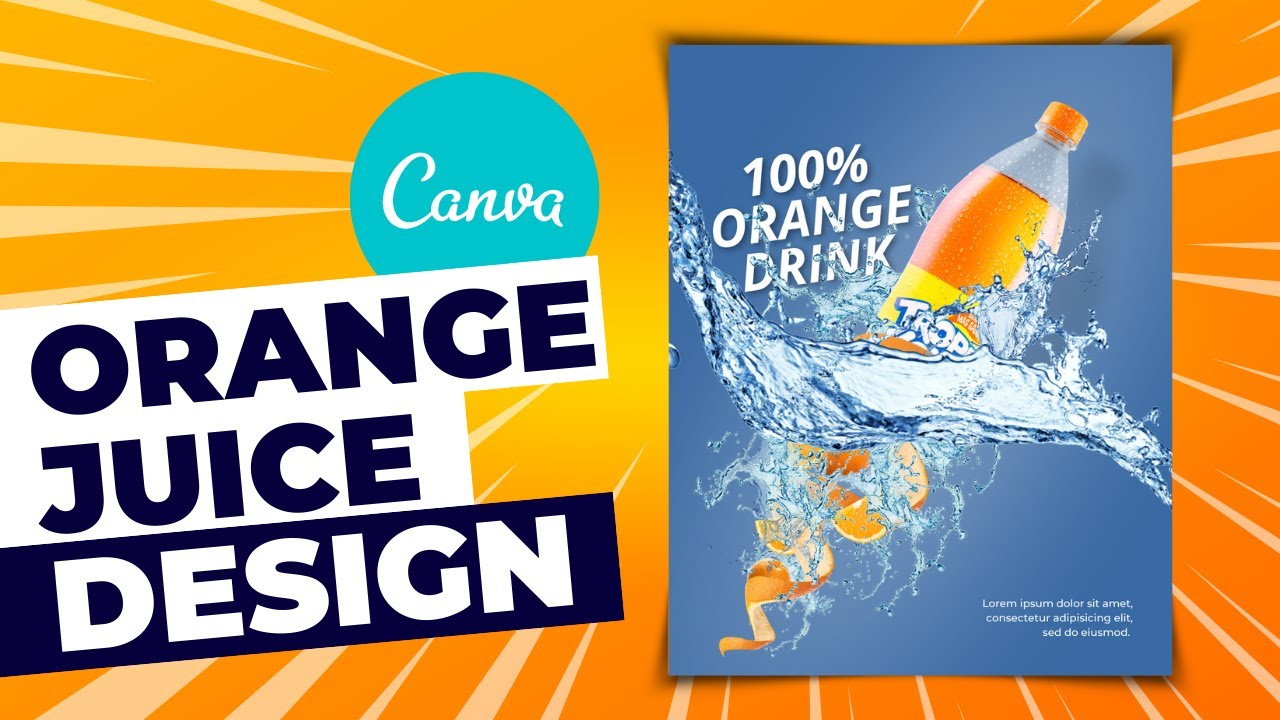 Fruit Juice Flyer Design in Canva | African Geek |  Canva Tutorial for Beginners