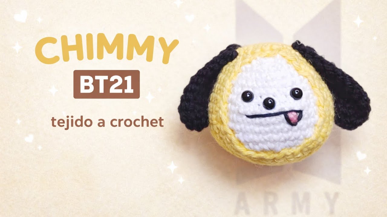 Cómo tejer a CHIMMY de BT21 a crochet 🧶 ❤️ AMIGURUMI BTS ✨🤗 