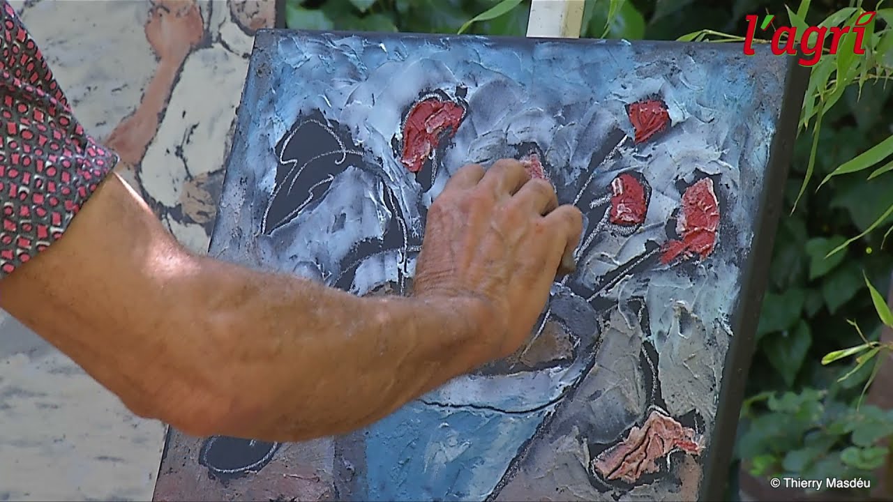 Joseph FOXONET Artiste-peintre Paysan, à la palette de peintures terriennes