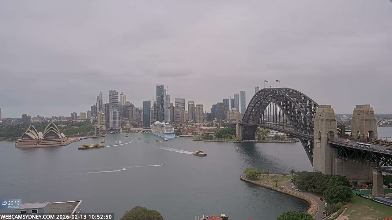 Ferry traffic jam in Circular Quay Sydney 13.02.26