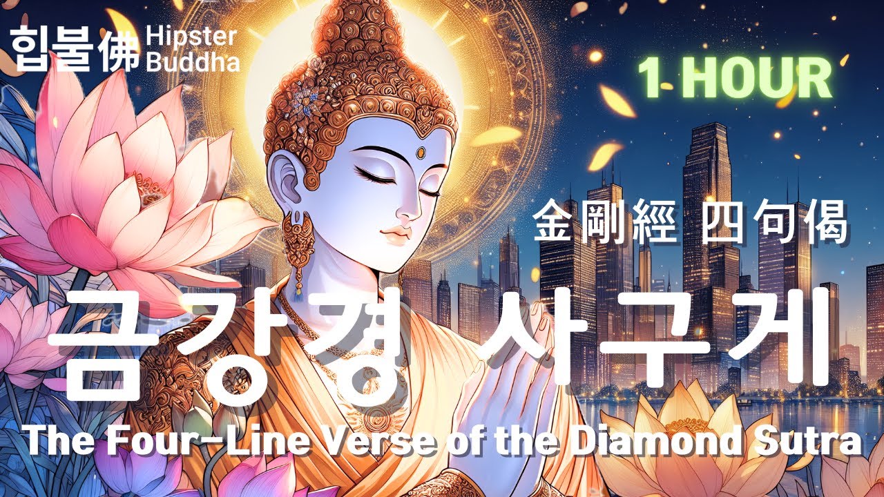 [𝟭 𝗛𝗢𝗨𝗥] 𝙈𝙪𝙨𝙞𝙘 |💗금강경 사구게  金剛經 四句偈 | Four-line Verses Diamond Sutra |무량무변공덕 無量無邊功德💗힙불佛 Hipster Buddha