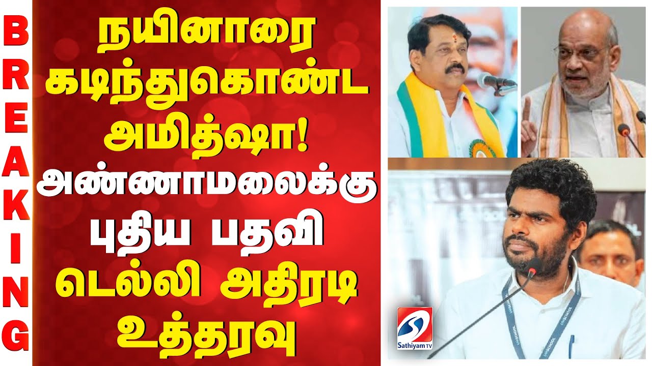 Nainar | Annamalai |  நயினாரை கடிந்துகொண்ட அமித்ஷா! அண்ணாமலைக்கு புதிய பதவி - டெல்லி அதிரடி உத்தரவு