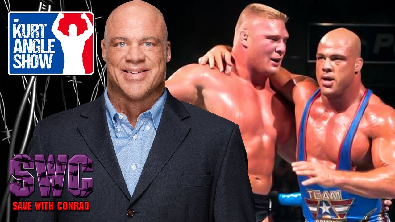 Kurt Angle on if he stays in touch with Brock Lesnar