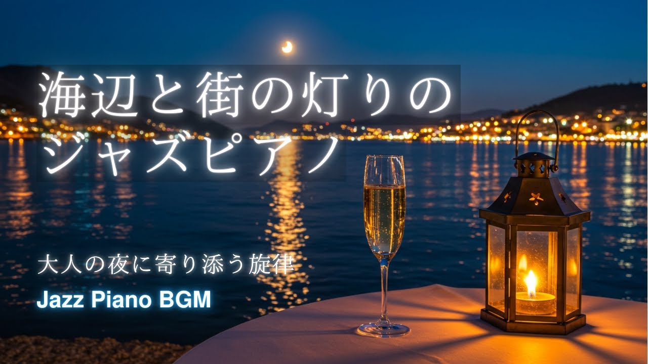 グラスを傾けながら聴く 海辺と街の灯りの大人のジャズピアノ｜Bar Lounge Jazz 夜カフェ ピアノBGM