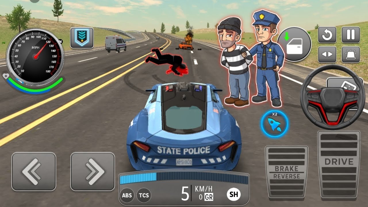 Open World Police Chase | 3D Driving SimulatorPolice Car Simulator Gameplay | Real Chase Mission