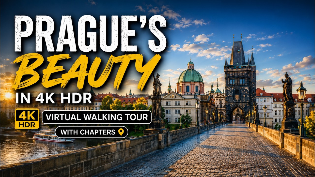 Prague's Beauty in 4K HDR - Virtual Walking Tour 2024 (With Chapters)