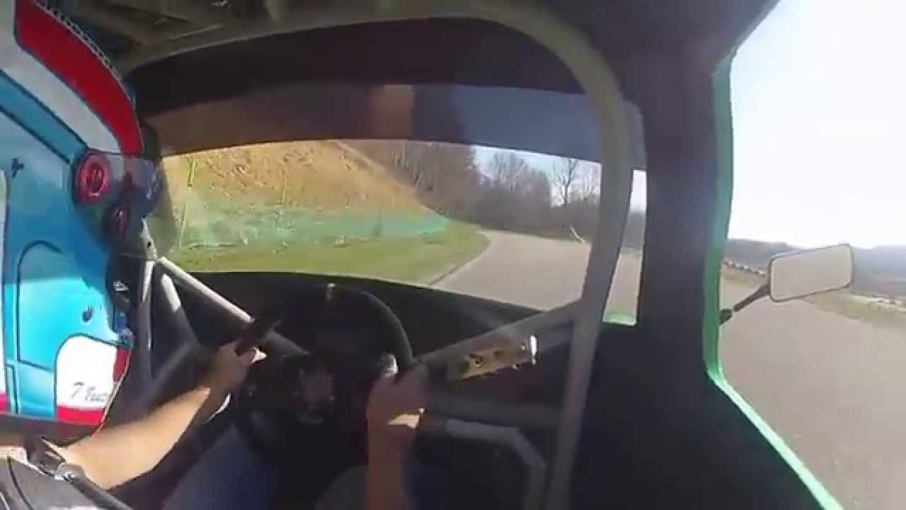 Tristan VAUTIER drifting on karting track Circuit du Laquais