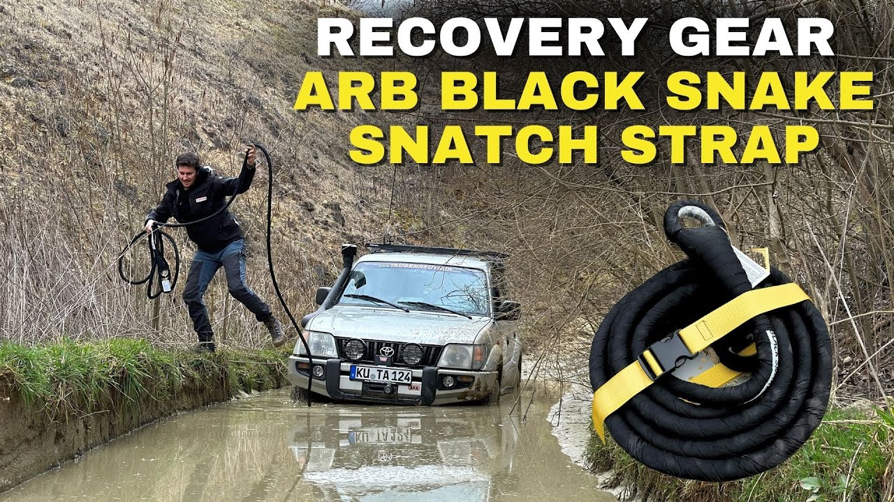 Festgefahren? Fahrzeug Fahrzeug Bergung I ARB Black Snake Snatch Strap 10m