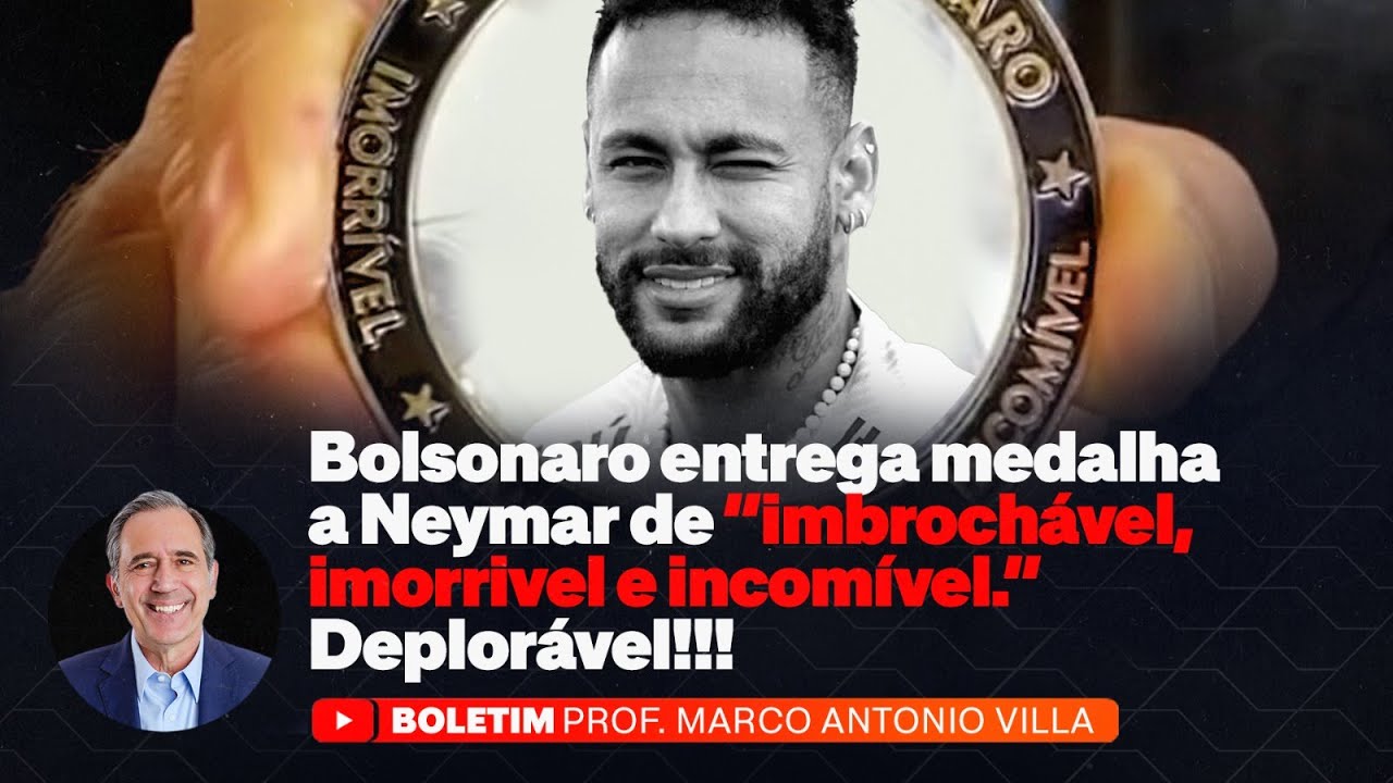 Bolsonaro entrega medalha a Neymar de 