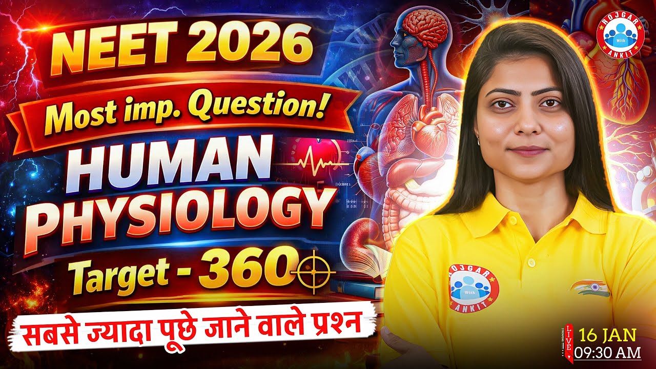 NEET Biology Human Physiology MCQs | Human Physiology Question Practice for NEET | NEET 2026 Biology