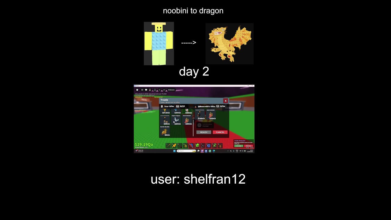 noobini to drag (day 2)