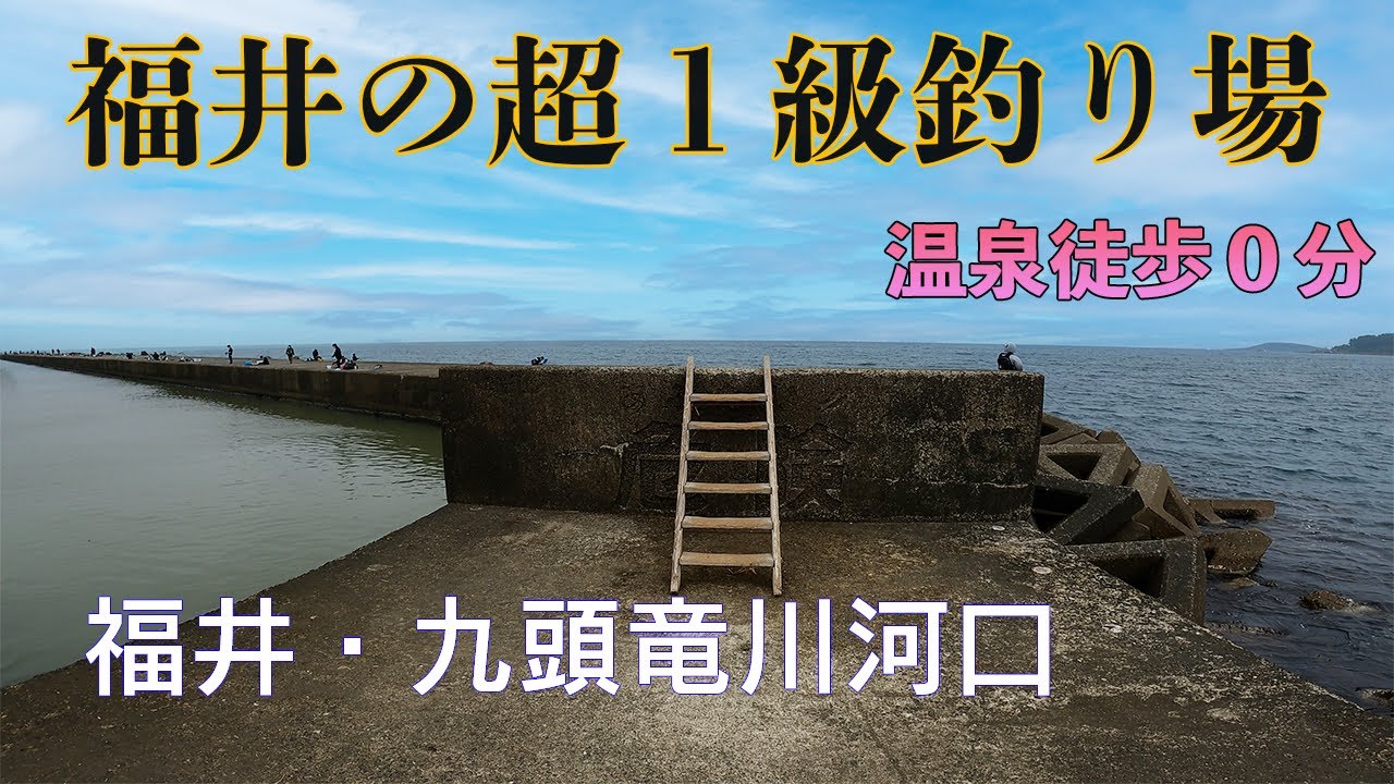 【釣り場動画#132】福井の大人気釣りポイント、サワラ、シーバス、アオリイカ、九頭竜川河口にある三国突堤は最高です