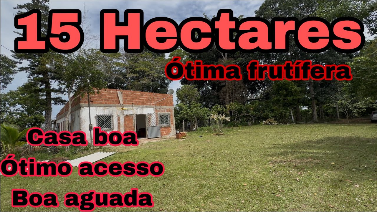Sítio 15 hectares com 1 bela casa e uma Ótima nascente 