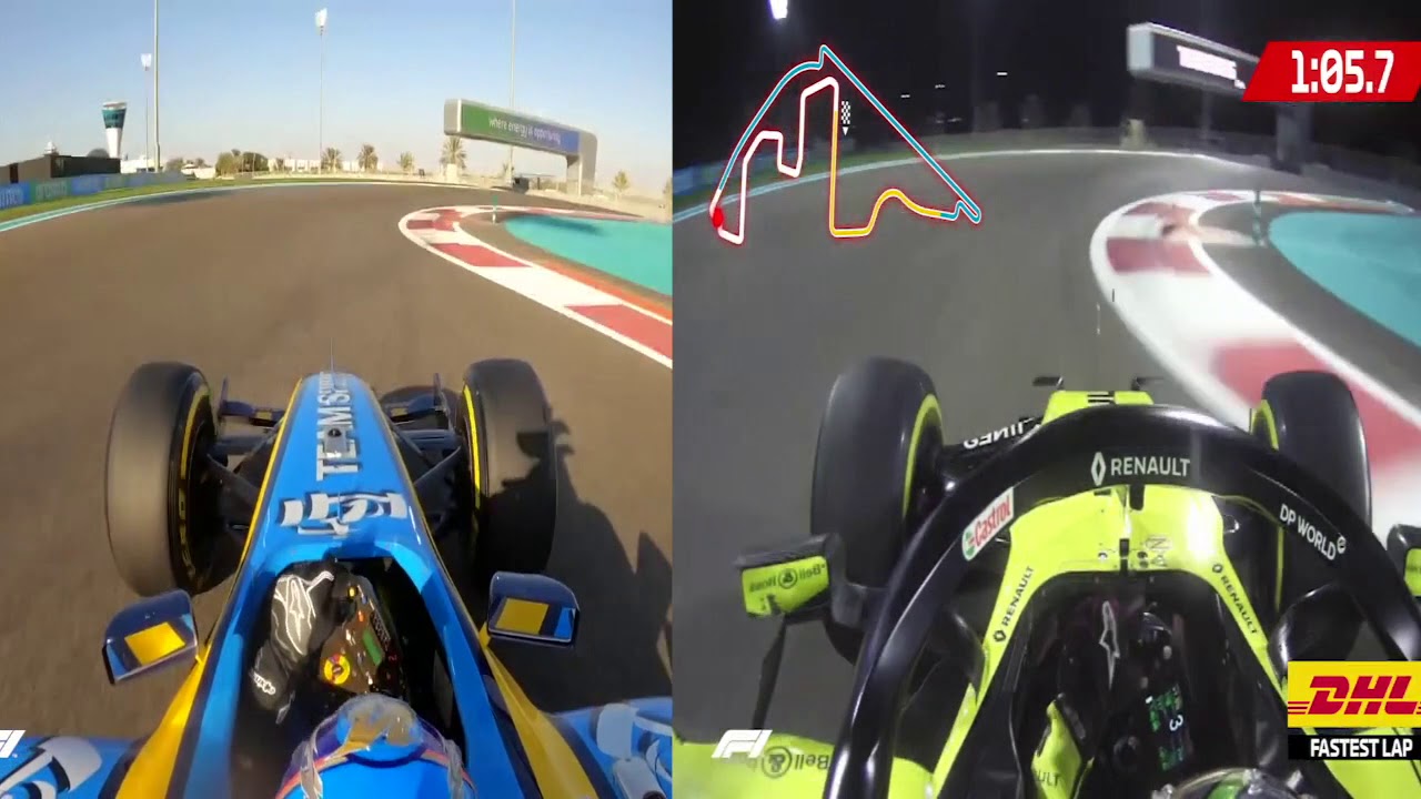 Renault R25 vs Renault RS20 - Abu Dhabi 2020 Yas Marina Circuit