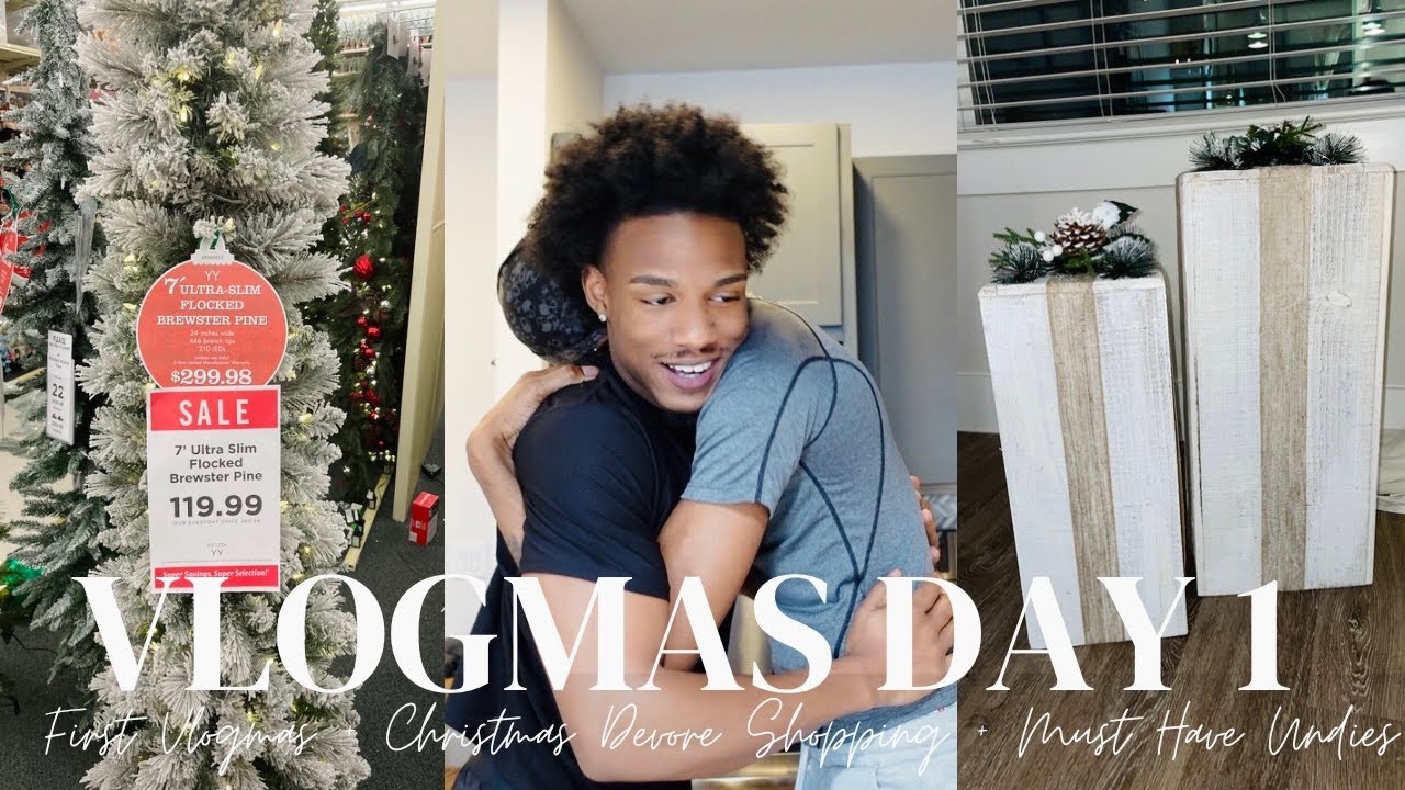 VLOGMAS DAY 1| Our First Vlogmas + Naughty Undies + Christmas Decor Shopping | Dustin & Rhobert |