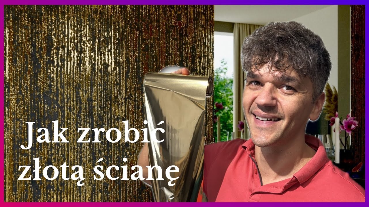 STRIPS   złote paski na ścianie. Jak zrobić tynk dekoracyjny złote paski krok po kroku. Metalic Glow