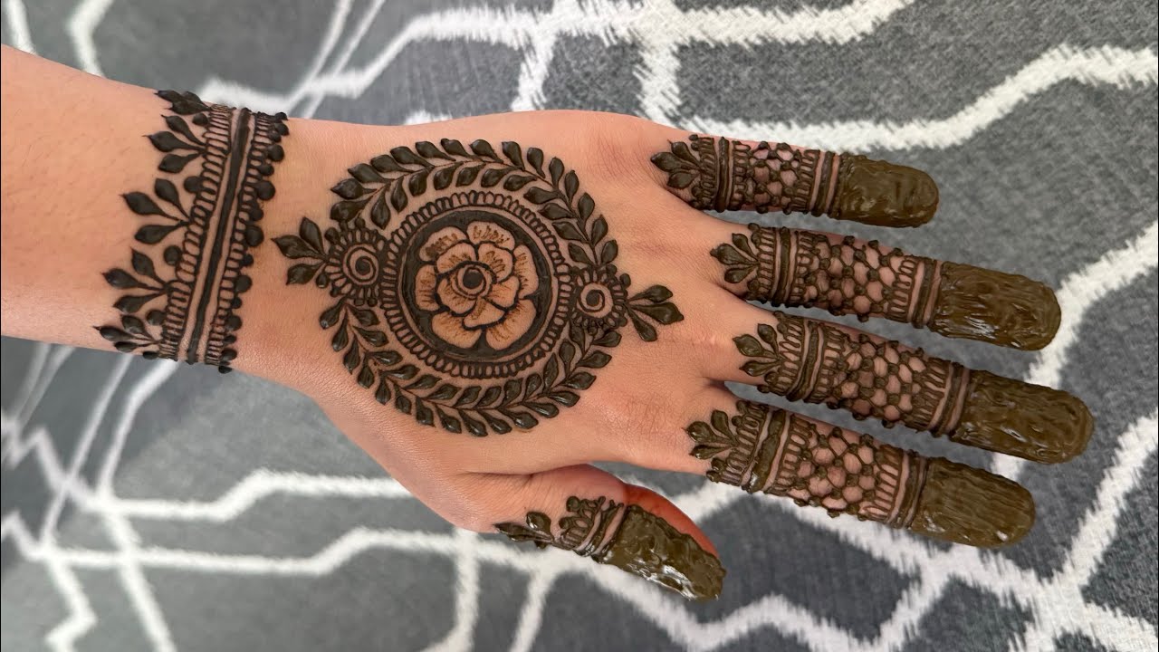 Easy Floral Mandala Mehndi Design for Back Hand | Simple Circular Henna Tutorial for Beginners 2026