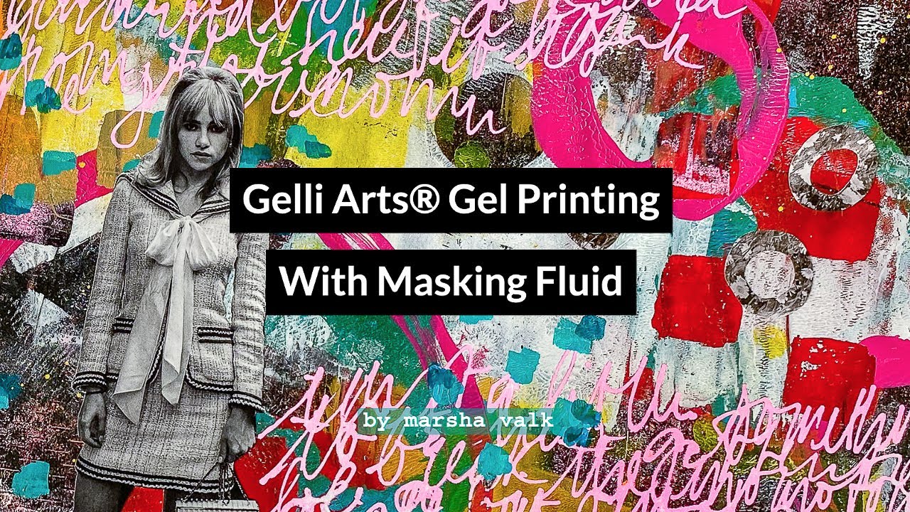 Gelli Arts® Gel Printing With Masking Fluid by Marsha Valk