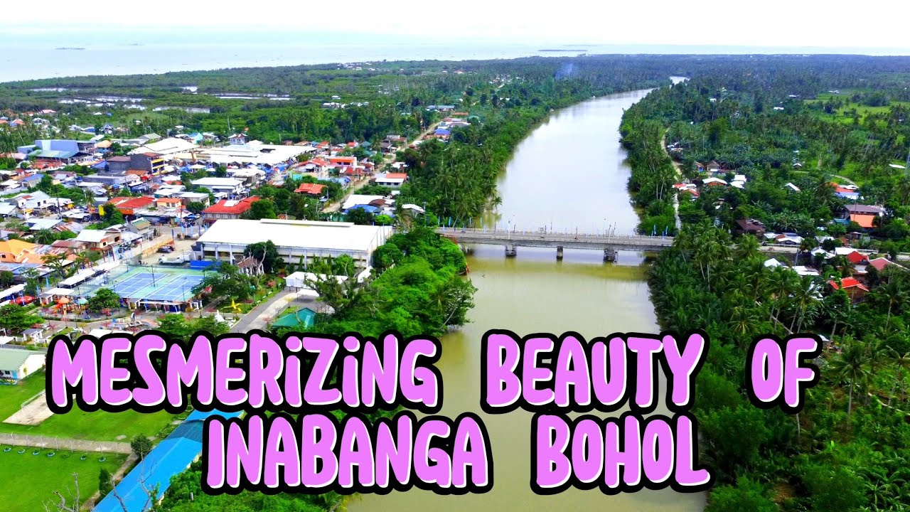 Mesmerizing beauty of Inabanga, Bohol Philippines. Aerial view of the Town