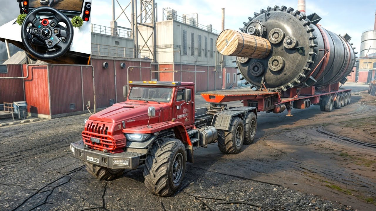SnowRunner - Transporting a Massive Refinery Machine With U_425702_Arktic | Logitech G29 | #733