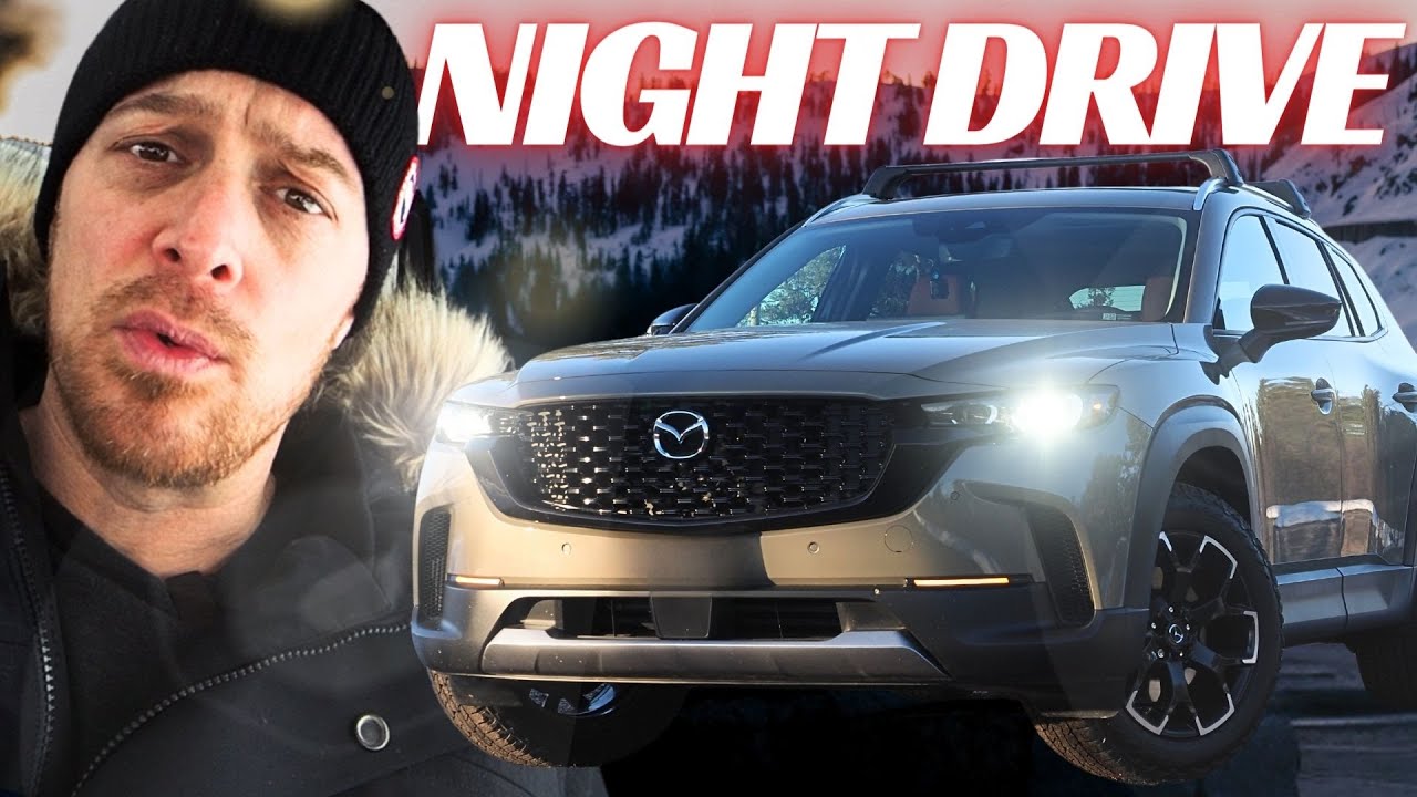 Mazda CX-50 Night Drive: как фары, приборы и экраны?