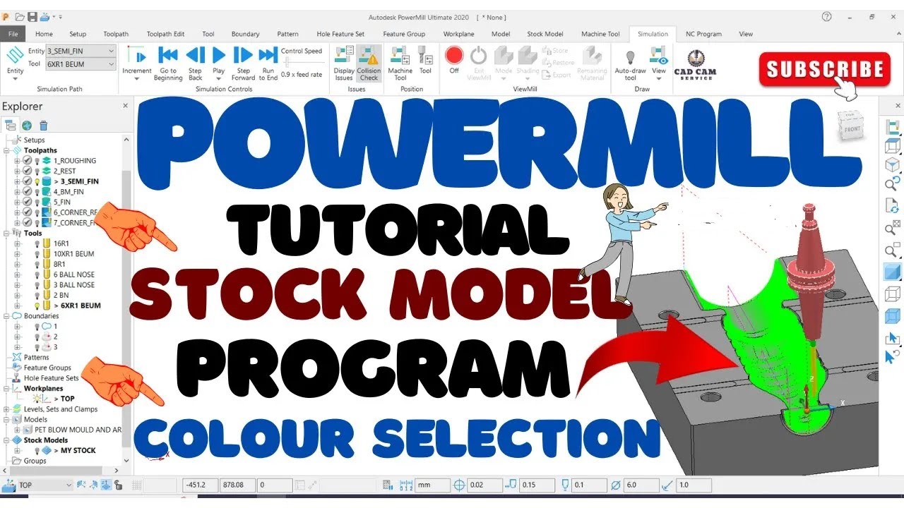 Программирование модели запаса Delcam Powermill #powermill #delcam @CADCAM_KANPUR Автор: Сумит Ку...