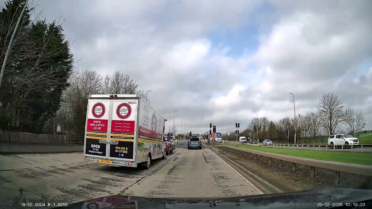England by Road in 4k - Watling Street A5 - Atherstone, Warwickshire to Tamworth