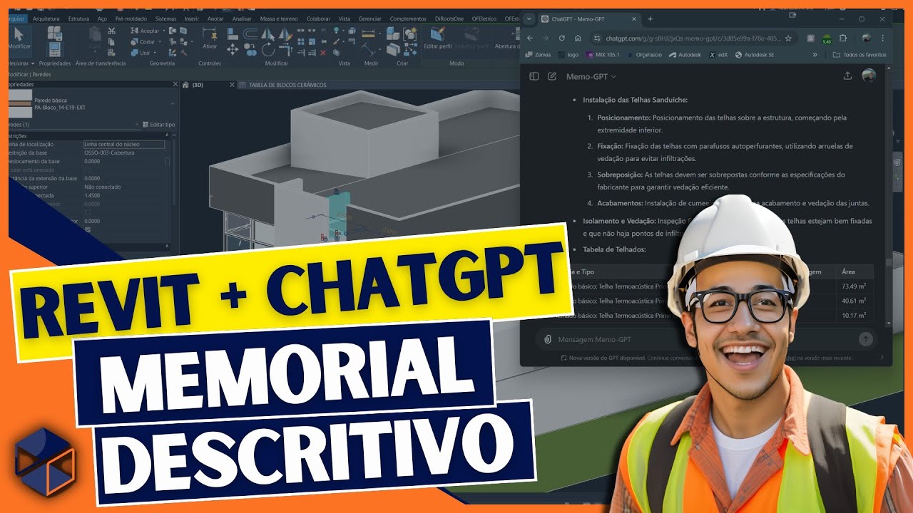REVIT + CHATGPT PARA MEMORIAL DESCRITIVO AUTOMATIZADO! 🤖😮