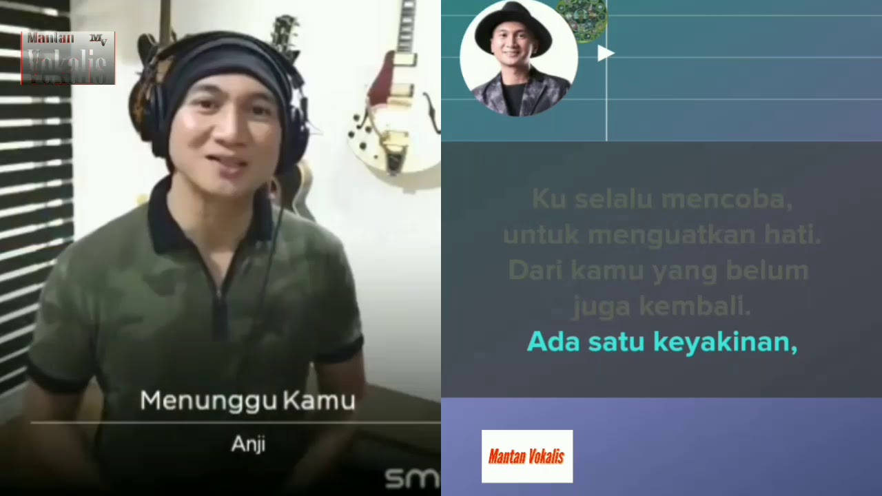 Anji - Menunggu Kamu (video karaoke duet bareng artis) smule cover