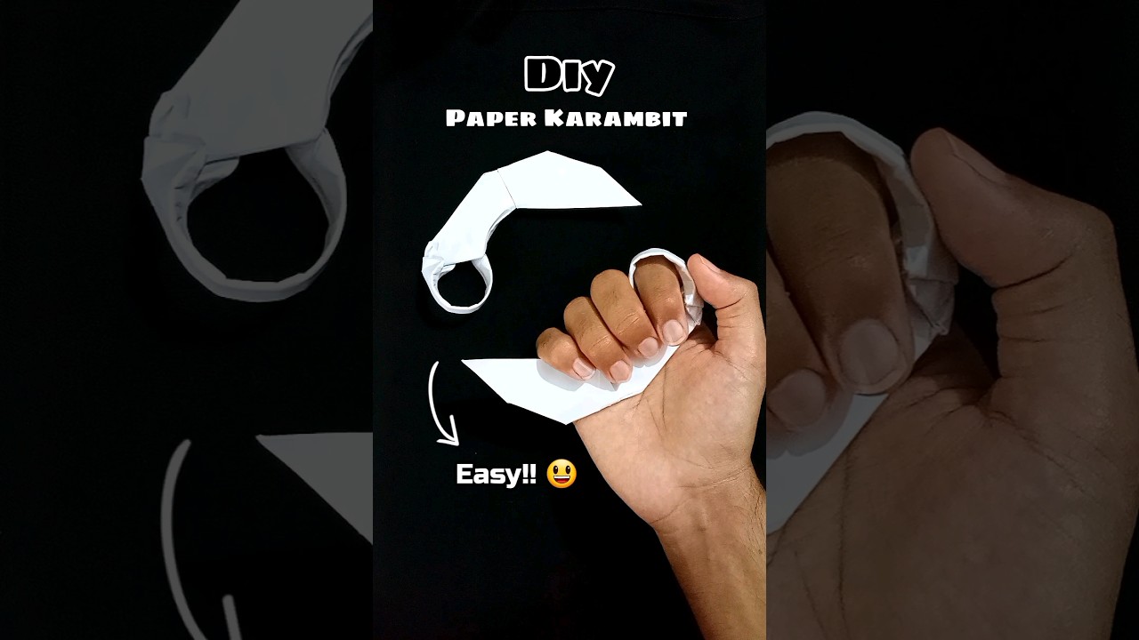 3D Paper Karambit Knife Origami 