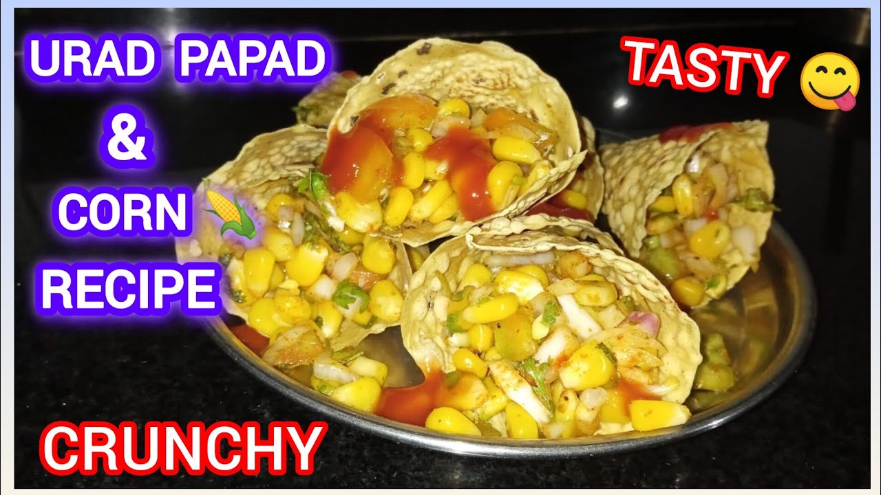 How to make cone papad | cone papad with corn chaat | chrunchy corn chaat papad | maakai chat papad 