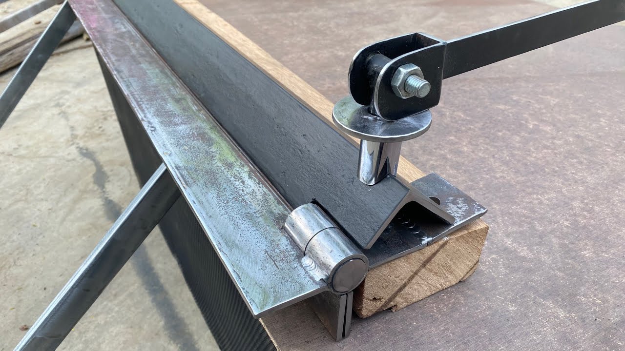 KETERAMPILAN CEMERLANG !!  diy tukang las membuat alat bending plat dari besi siku tebal !!