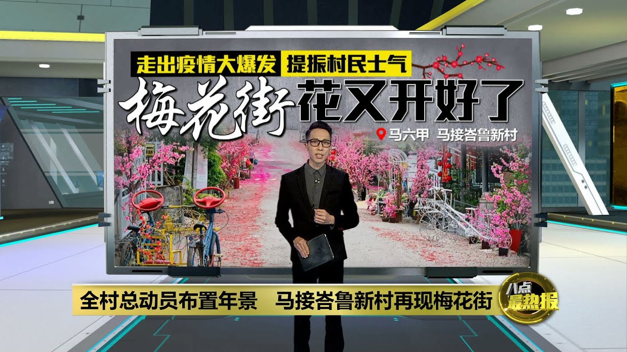 全村总动员布置年景   马接峇鲁新村再现梅花街 | 八点最热报 26/01/2022