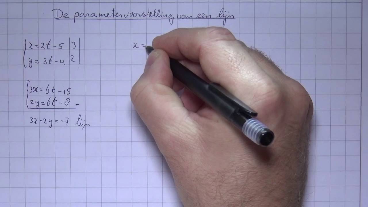 VWO5wisB_11_H8_2 De parametervoorstelling van een lijn