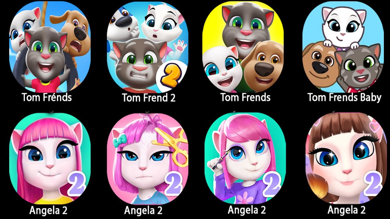Talking Tom Friends2,Tom Hero,Tom Candy Run ,Tom Gold,Tom Fun Fair,Tom Cake Jump,Tom sky run