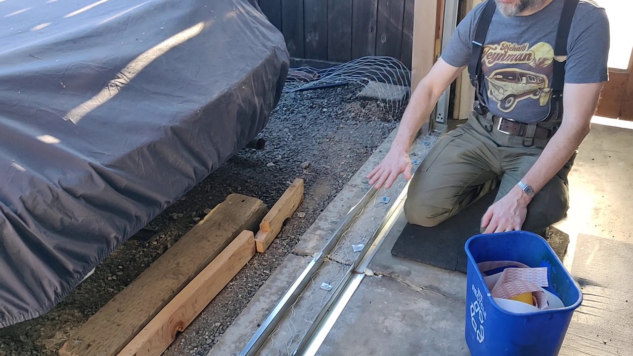 Leveling Garage floor, so door seals