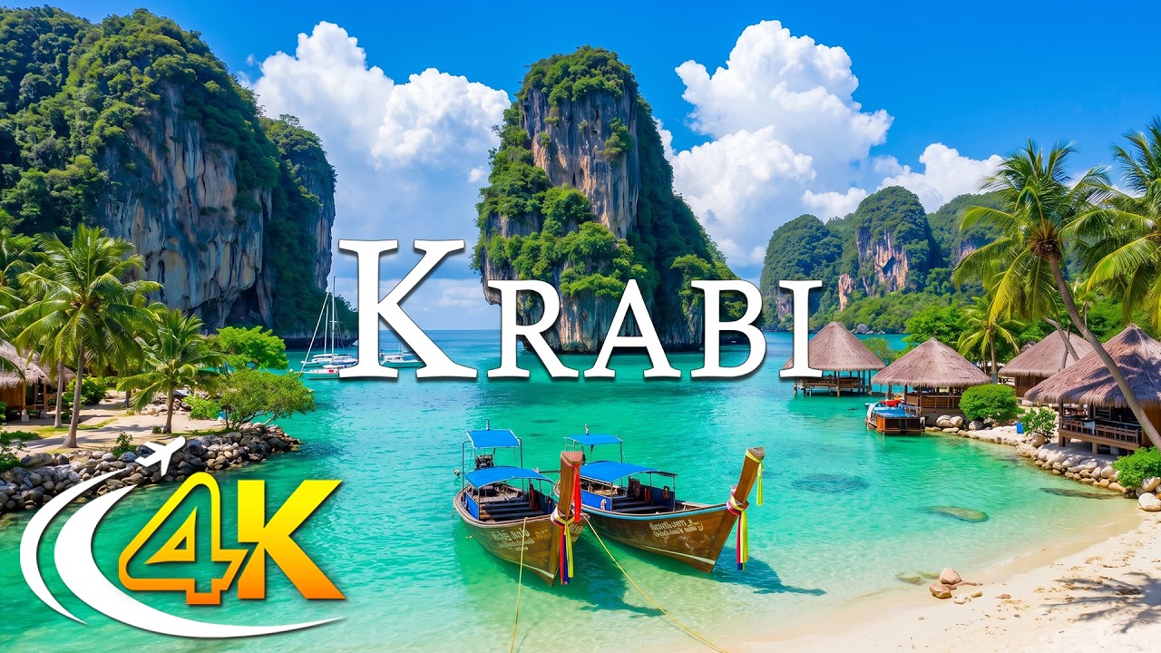 FLYING OVER KRABI 4K HD &ndash; Soothing Music Along With Beautiful Nature Video - 4K Video ULTRA HD