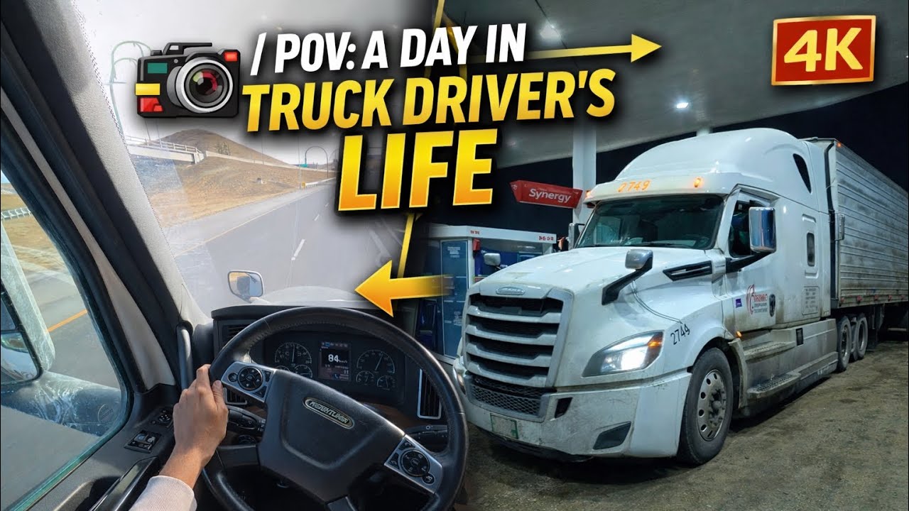 Day in Canada 🇨🇦 truckers life… 