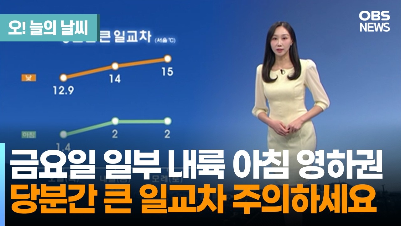[3월 20일 날씨] 당분간 큰 일교차 주의… 일부 내륙 아침 영하권 (권하경 기상캐스터) / 오늘의 날씨