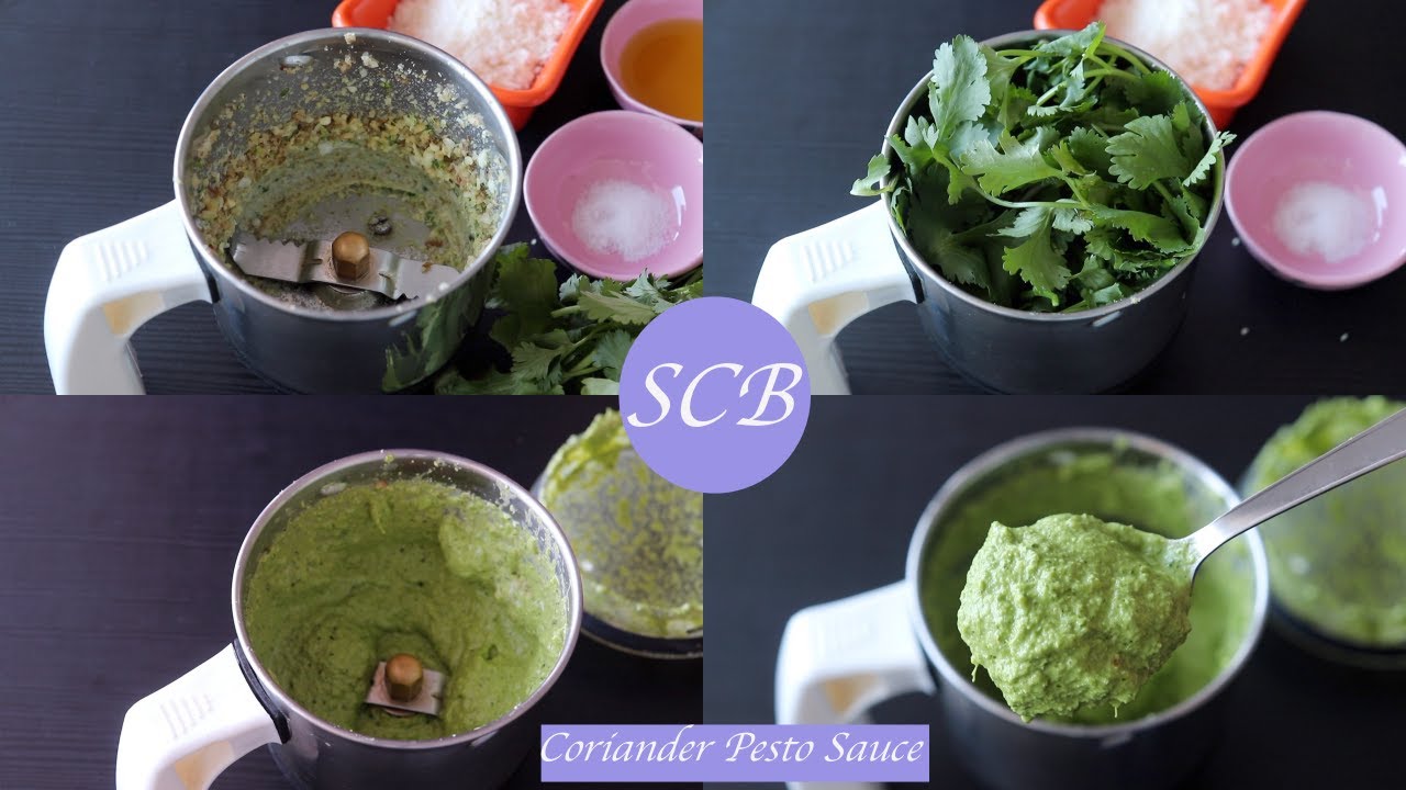 Coriander Pesto Sauce | Cilantro Pesto Sauce | Easy Pasta Sauce