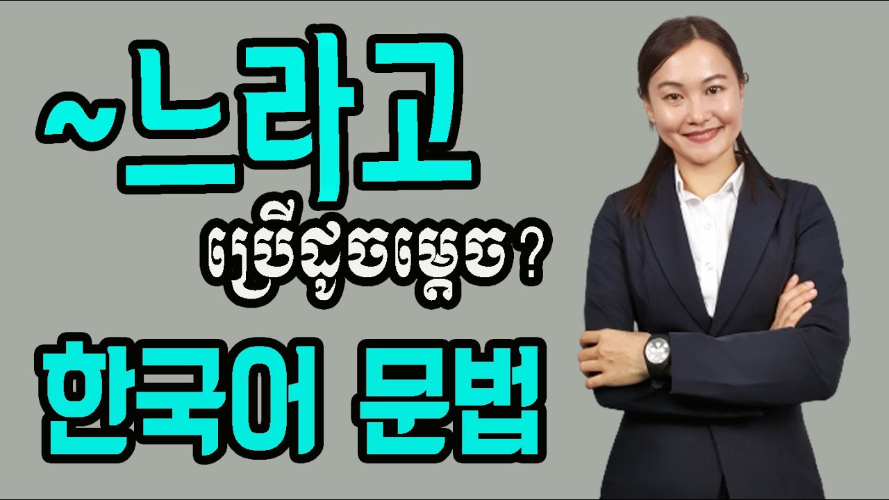 ទម្រង់ ~느라고