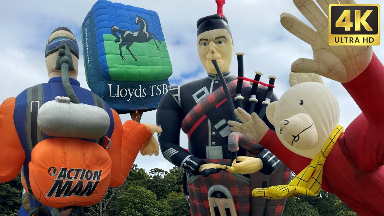MJ Ballooning | Sunday Special Shape Tether | Bristol Balloon Fiesta 2024 (4K UHD)