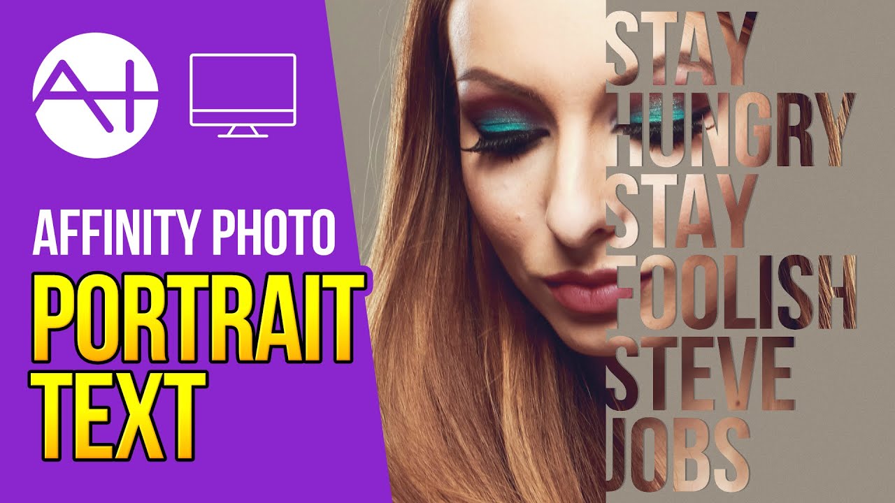 Affinity Photo Portrait Text Effekt - editierbarer Text