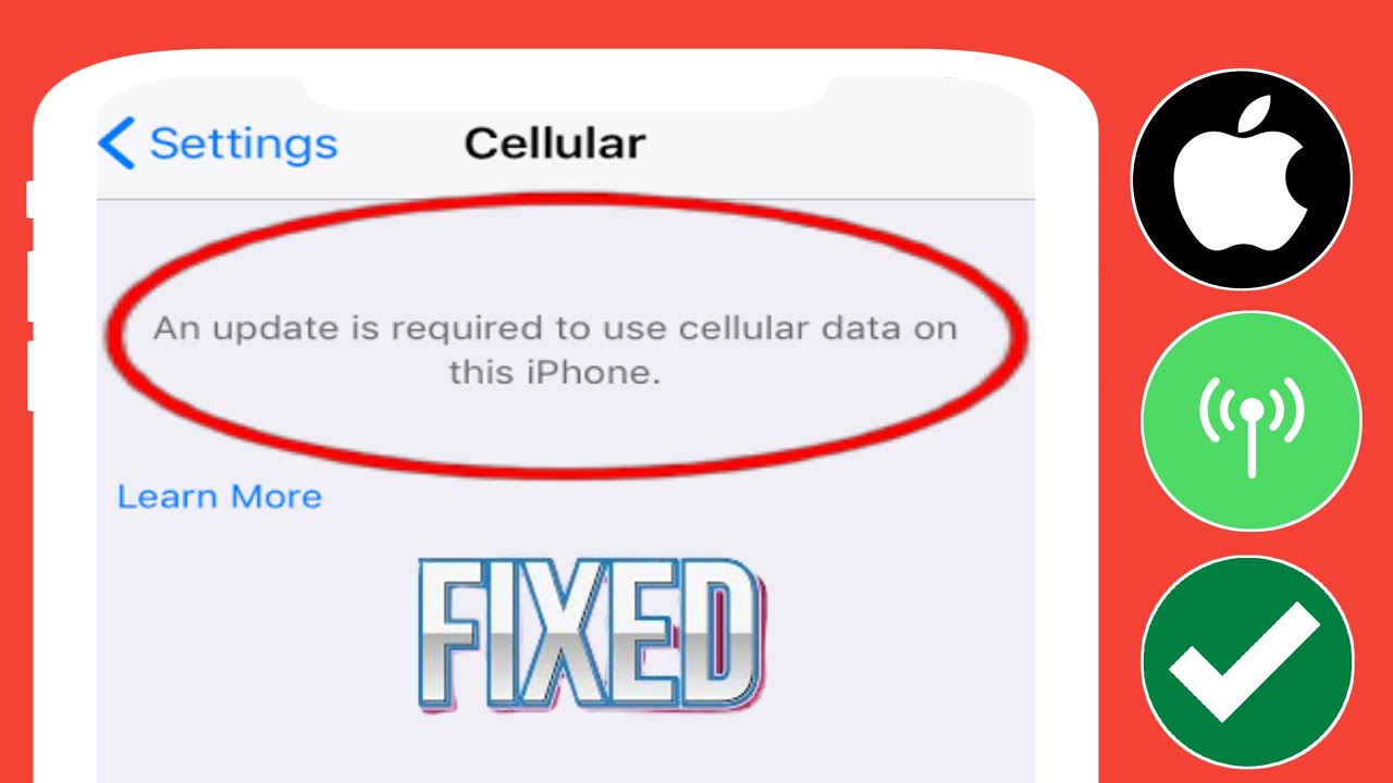 Perbaiki! Diperlukan Pembaruan untuk Menggunakan Data Seluler di iPhone ini